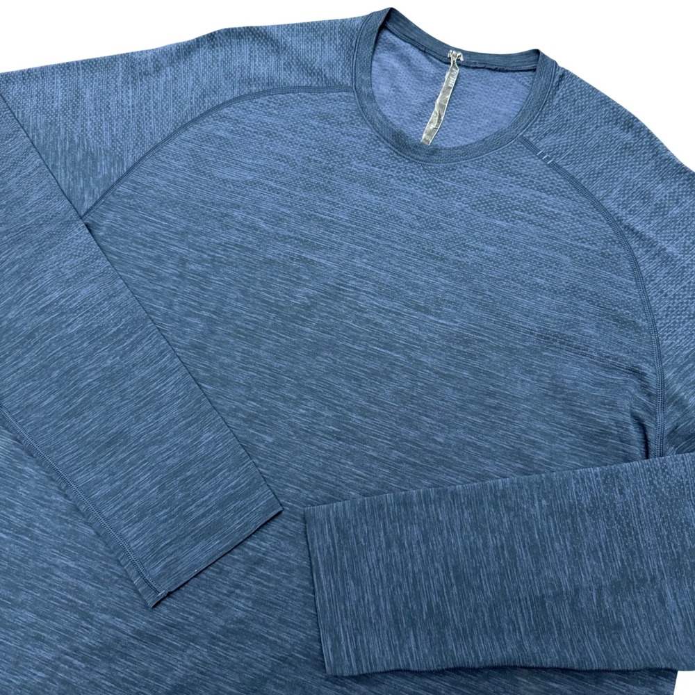 Lululemon Metal Vent Tech‎ Shirt Mens XL Blue Long Sleeve Performance Training